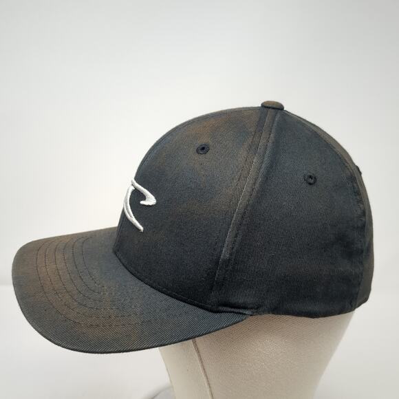 O'Neill Fitted Baseball Cap Black XL Embroidered Vented Holes Flexfit Yupoong - Picture 3 of 9